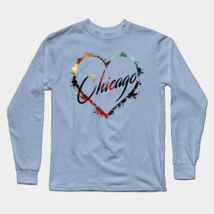 I Love Chicago Long Sleeve T-Shirt